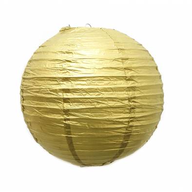 16inch Round Paper Lantern (Gold)