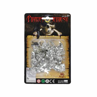 Silver Pirates Rings 6622 (24pcs)