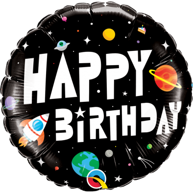 Space Birthday Q88059 Foil Balloon