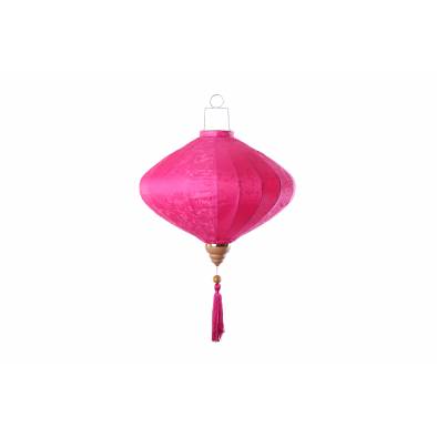 CNY 10inch Satin Cloth UFO Diamond Lantern GY10-HP (Hot Pink)