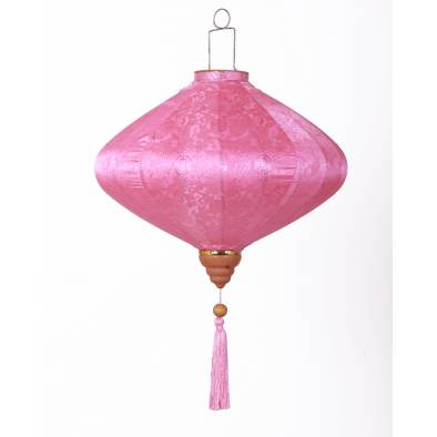 CNY 12inch Satin Cloth UFO Diamond Lantern GY12-LP (Light Pink)