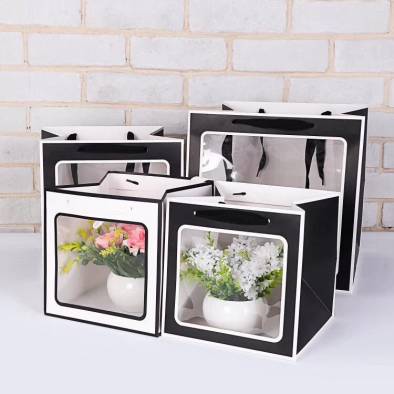 25x25x25cm Window Paper Bag (12pcs)